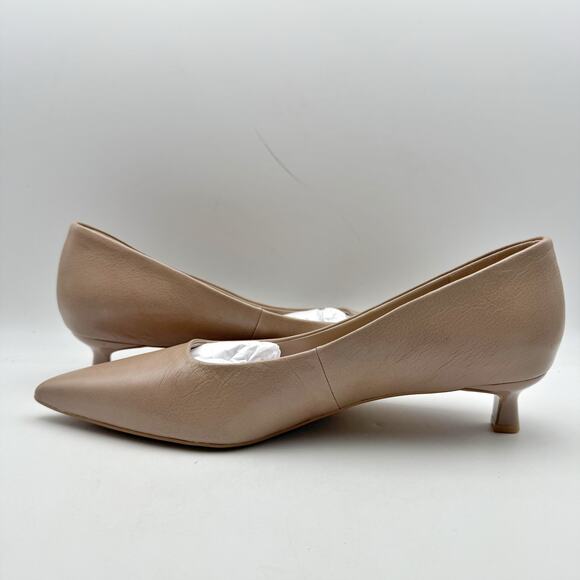 Naturalizer Womens Natalia Kitten Heels US 12 Wide EU 43 Tan Leather NIB - Picture 7 of 12